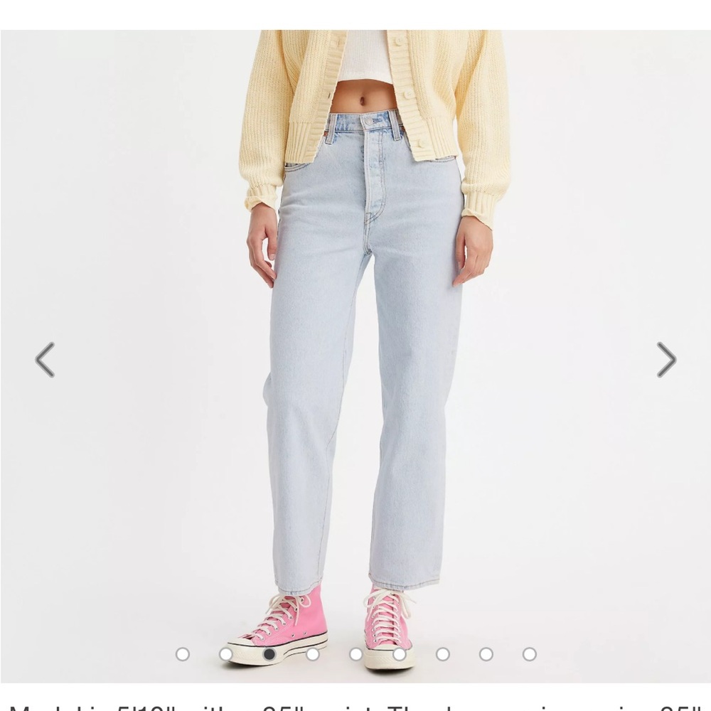 Levis Ribcage 28x28 Straight Ankle Jeans